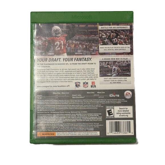 Madden NFL 16 For Xbox One - Used, Excellent Condition - Picture 4 of 4